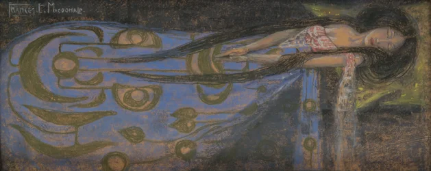 La princesa dormida, hacia 1896 (pastel, acuarela, papel)