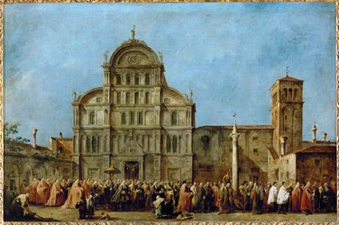La procesión del Dux de Venecia a la iglesia de San Zaccaria en Semana Santa ...
