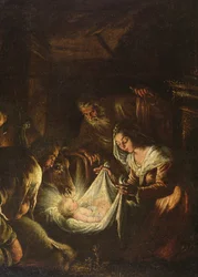 Adoración de los pastores, 1588-90