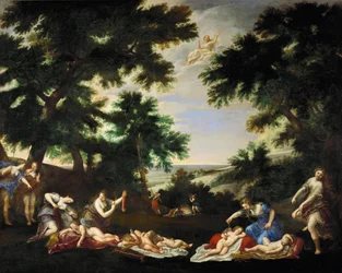 Dioses del amor desarmados por las ninfas de Diana ...