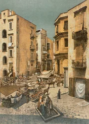 Vista de la Plaza del Almo, en Nápoles