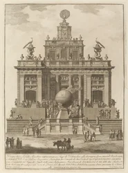Un Lugar de Delicia con un Globo Aerostático, para el Festival de Chinea, 1785