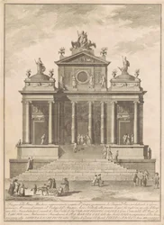 La Prima Macchina para la Chinea de 1785: El Templo de Júpiter iniciado por Tarquinius Priscus con la maravilla de Accius Naevius