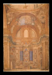 Vista del Interior del Gesu, Roma, 1716