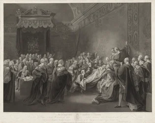 Dood van de Graaf van Chatham La muerte del conde de Chatham (título sobre el objeto)