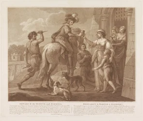 Eduardo II de Martelaar en Elfrida Eduardo II el Mártir y Elfrida (título sobre el objeto) Eduardo II el Mártir y Elfriede (título sobre el objeto)