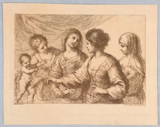 Cuatro mujeres con un niño