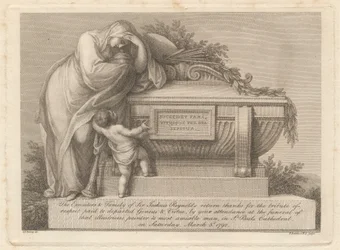 Tarjeta fúnebre de Sir Joshua Reynolds