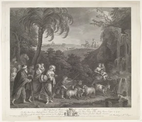 La salida de Abraham y Lot de Egipto La salida de Abram y Lot de Egipto (título sobre el objeto)