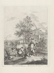 paisaje con lechera Paisajes con agricultores (título de la serie)