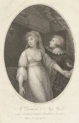 El Sr. Dimond y la Srta. Wallis en los personajes de Romeo y Julieta, 1 de mayo de 1796
