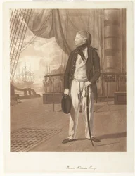 Retrato del Príncipe William Henry a bordo de un buque de guerra de la Marina Real Británica.