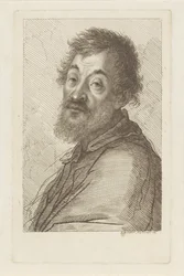 retrato, de, un, hombre barbudo