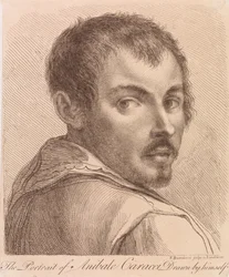 El retrato de Anibale Caracci dibujado por él mismo