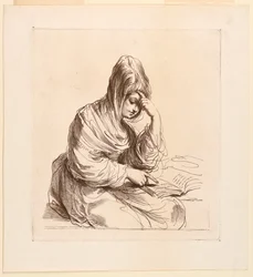 Mujer estudiando