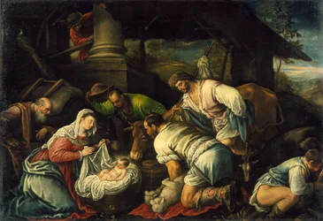 La adoración de los pastores, c.1585-1590