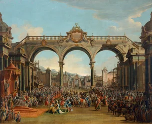 Una escena de "Didone Abbandonata" (óleo sobre lienzo)