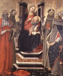 Madonna y Niño con San Jerónimo, San Francisco de Asís, San Antonio de Padua y San Luis de Tolosa