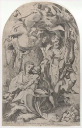 El descanso en la huida a Egipto, 1600-23