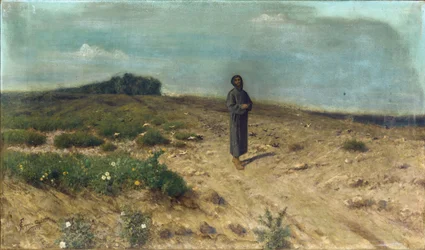 San Francisco predica a los pájaros par Coppola Castaldo, Francesco (1845-1916). Óleo sobre lienzo