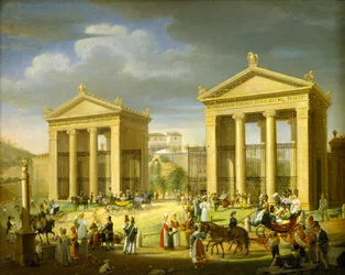 El acercamiento a la Villa Borghese, Roma, 1838
