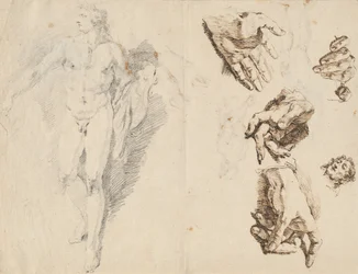 Apolo y estudios de la propia mano del artista [anverso].