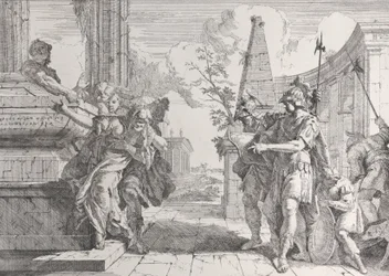 El sacrificio de Políxena, de Bacanales e Historias, 1744