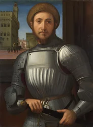Retrato de un hombre en armadura, c. 1510