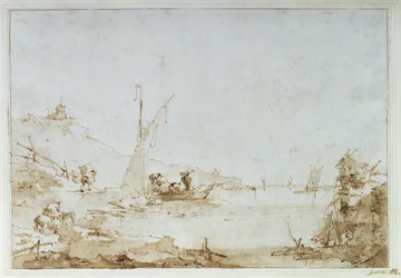 Una escena costera, c.1770-80