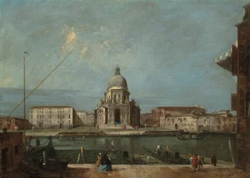 Vista del Gran Canal de Venecia con la iglesia de Santa Maria della Salute
