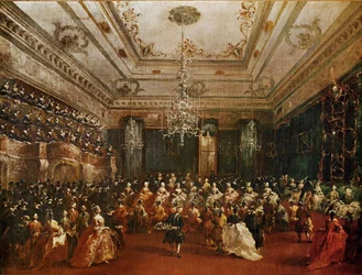 Concierto de gala en honor de la princesa María Fedorowna en Venecia, Italia (óleo sobre lienzo)