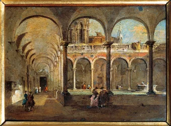 Italia, Venecia, El Claustro de los Frailes (pintura)