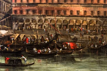 Puente de Rialto, detalle, después de 1754 (óleo sobre lienzo)