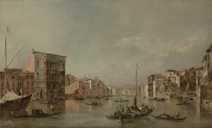 El Gran Canal en Venecia con el Palazzo Bembo