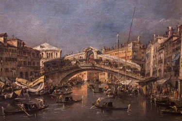 El puente de Rialto en Venecia,1760 (óleo sobre lienzo)