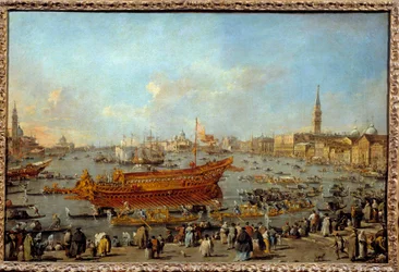 La partida del Bucentauro hacia el Lido de Venecia el día de la Ascensión