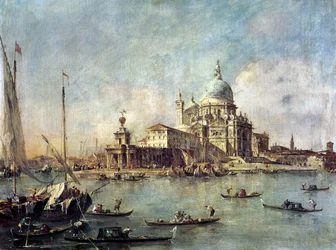 Venecia, la Punta della Dogana con Santa Maria della Salute, hacia 1770