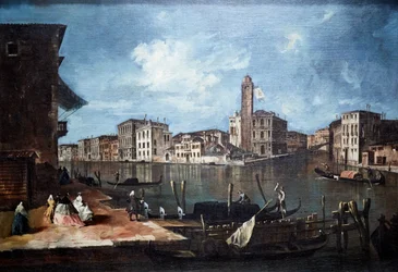 Venecia, el Gran Canal con San Geremia, el Palacio Labia y la entrada al Cannaregio