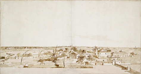 Vista del jardín de la Villa Loredan, mediados del siglo XVIII
