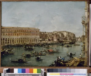 Vista del Gran Canal con las Fabbriche Nuove di Rialto, 1756-60