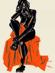 Figura desnuda pensativa