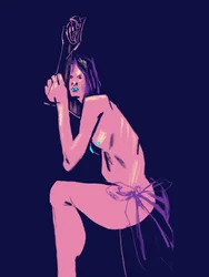 Figura desnuda en tono rosa