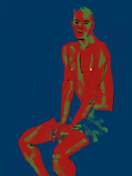 Figura masculina de arte pop