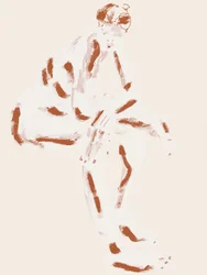 Desnudo contemplativo y sereno