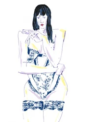 Figura de lencería sensual