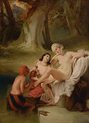 Betsabé en su baño