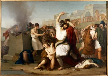 Italia, Milán, Pintura del sacerdote troyano Laocoonte