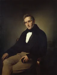 Retrato del poeta Alessandro Manzoni 1785-1873