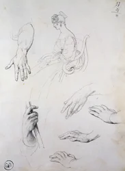 Estudio para el retrato de Cristina Trivulzio Belgiojoso