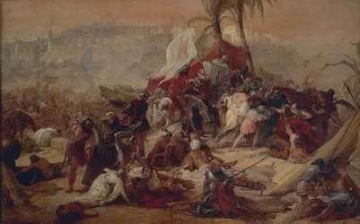 La sed de los primeros cruzados sufrida en Jerusalén, por Francesco Hayez